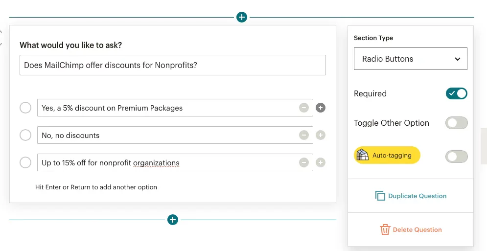Mailchimp surveys