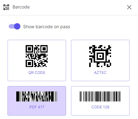 digital loyalty card QR code