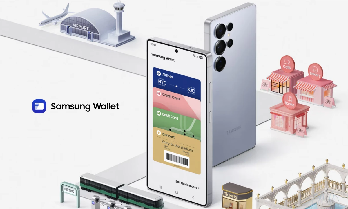Samsung Wallet passes displayed on a Samsung phone
