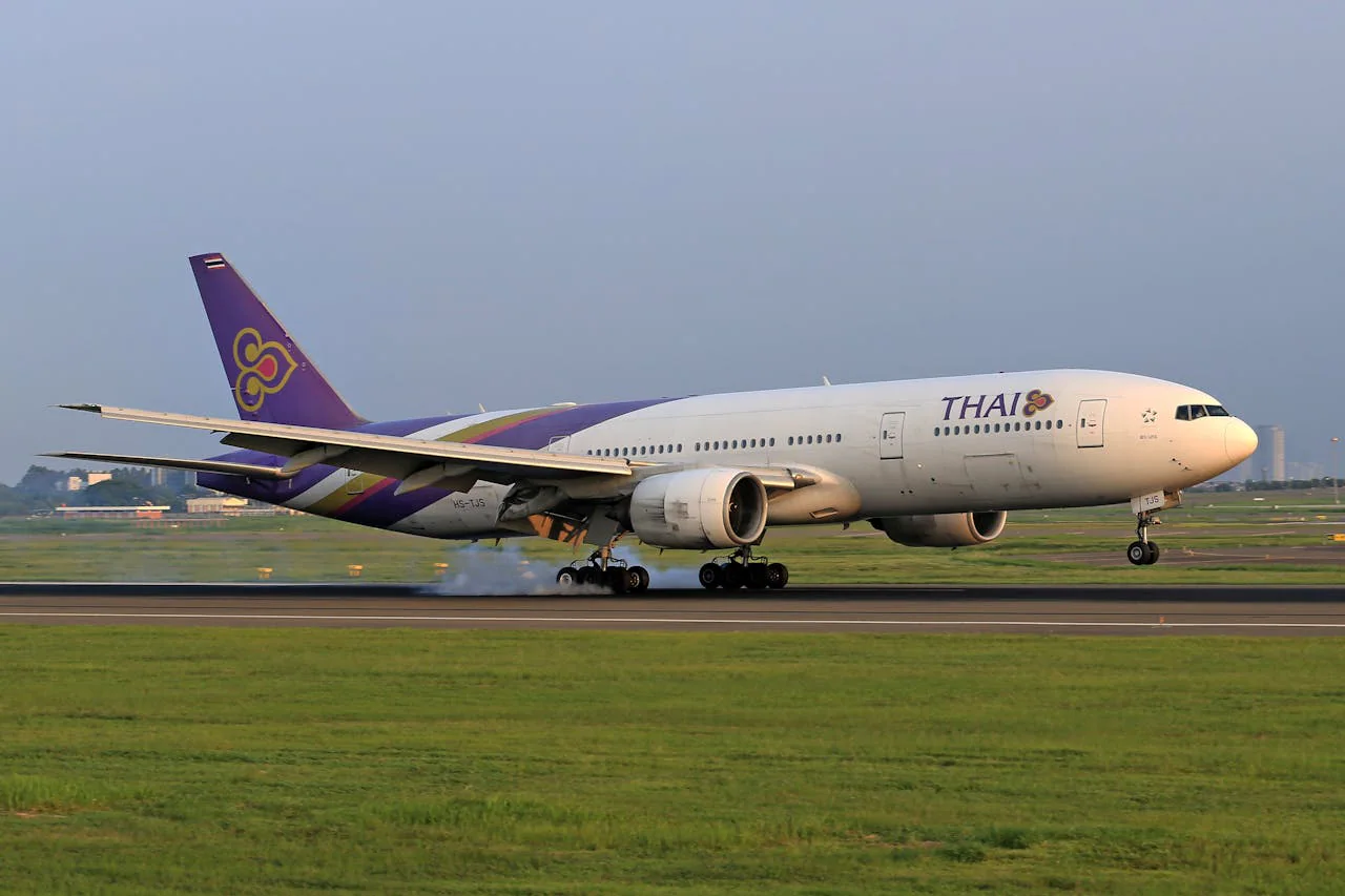 Thai Airways aircraft on a runway