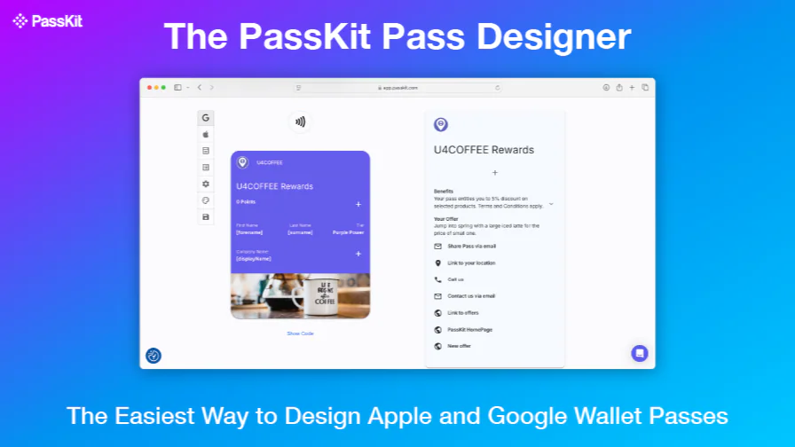 PassKit Pass Designer interface
