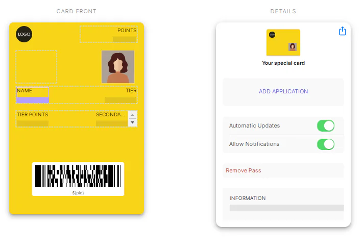 digital membership card design