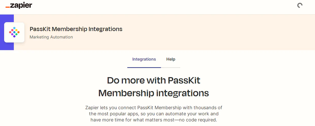 Zapier no code integration