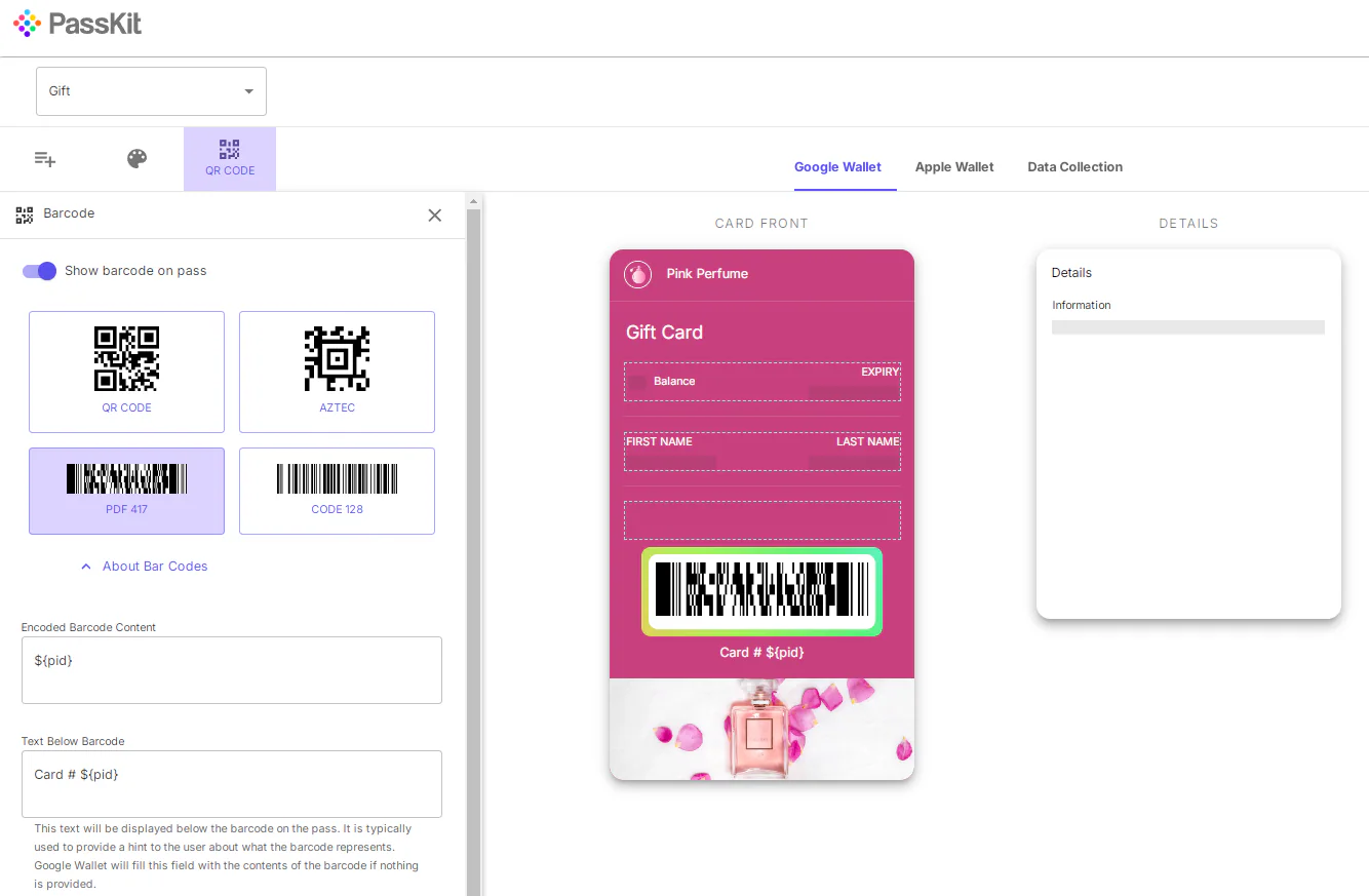 passkit gift cards issue