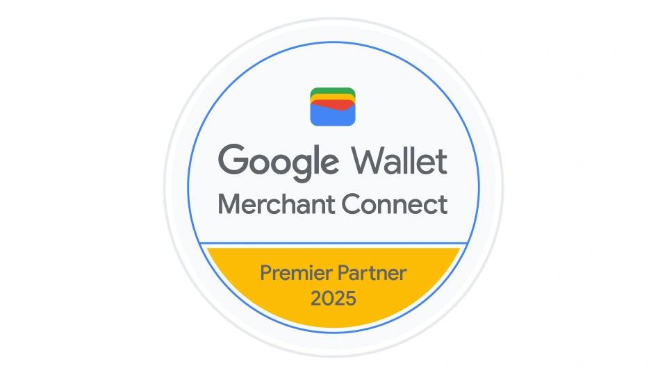 Google Wallet Merchant Connect Premier Partner 2025 badge