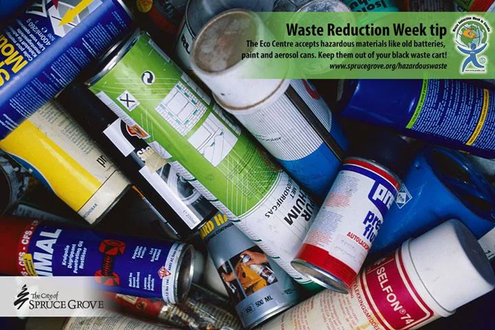 Household hazardous-waste containers collected for Waste Reduction Week
