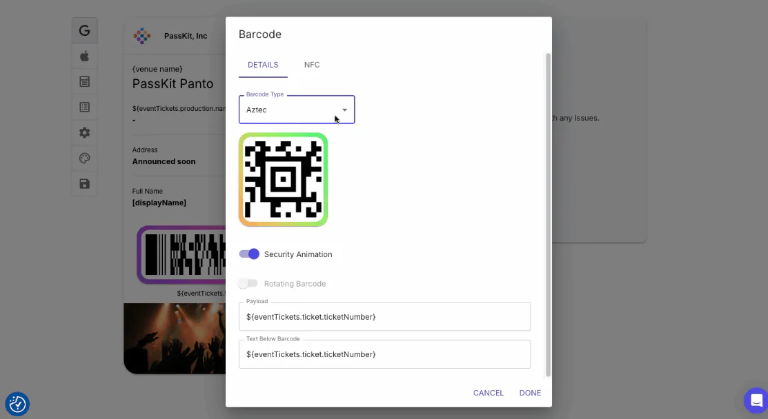 Personalized digital ticket security features