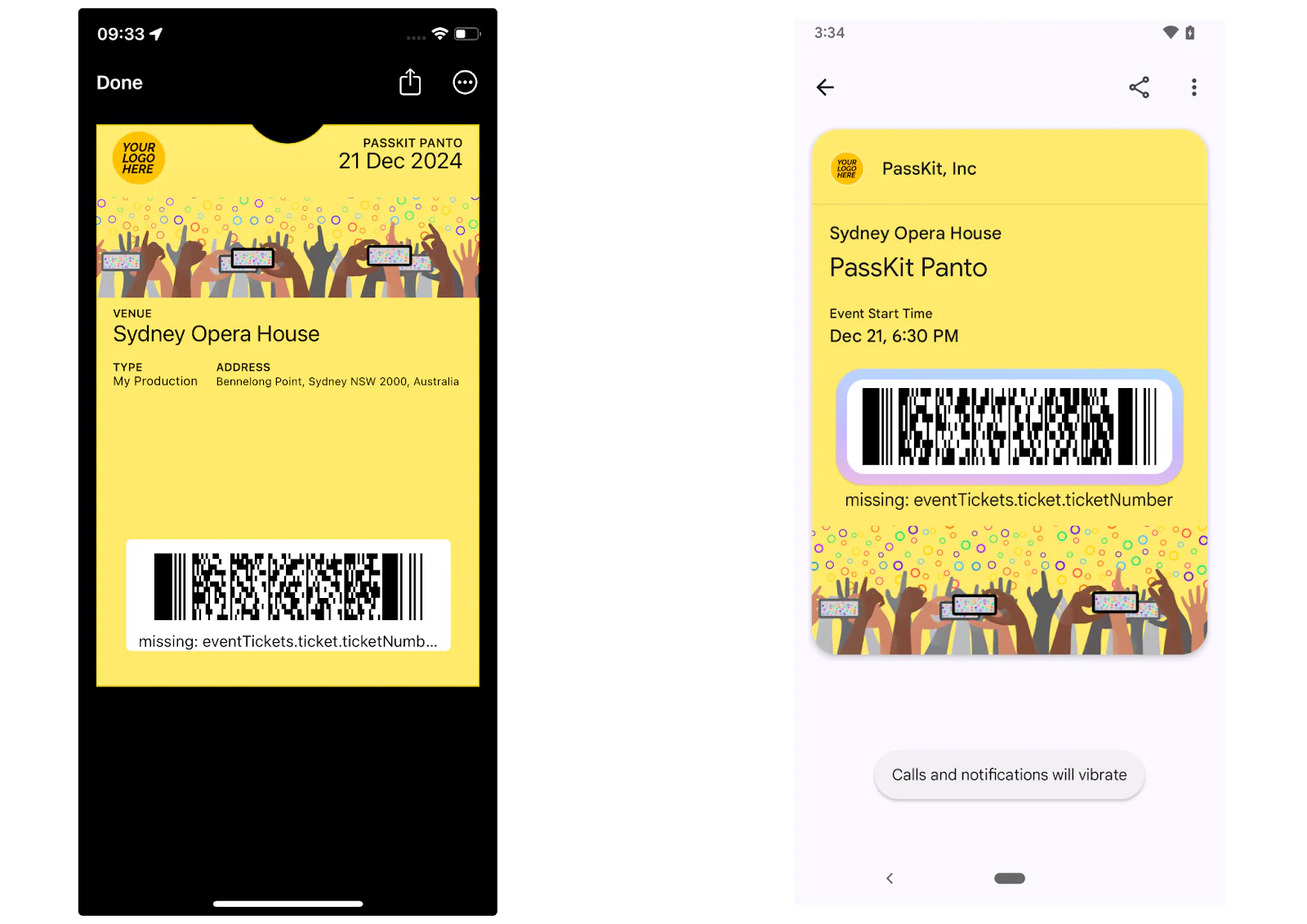 Personalized event ticket design