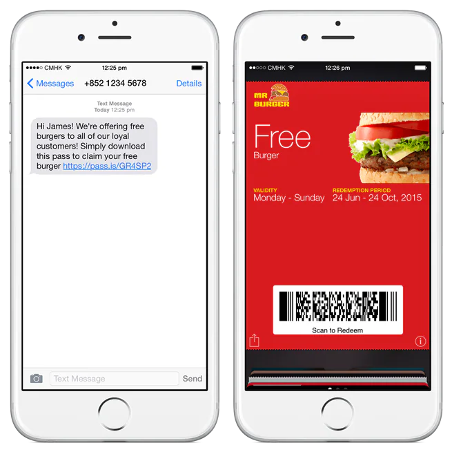 SMS campaigns are an extremely easy way to distribute mobile wallet content.