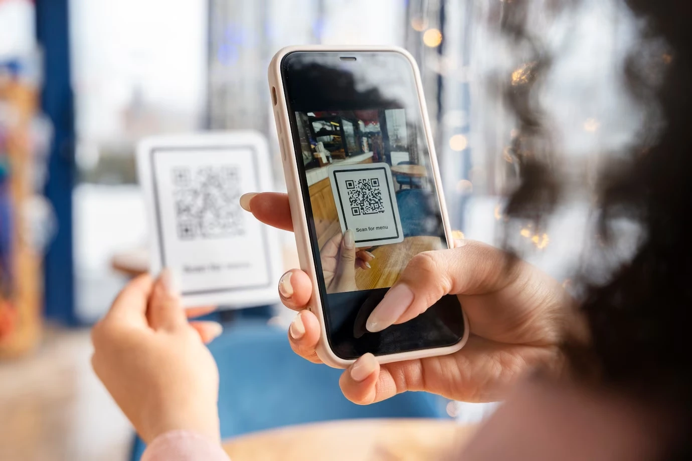 girl scanning qr code loyalty