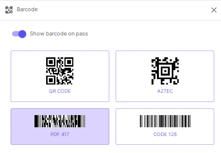 QR code generation for membership card