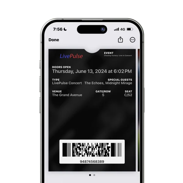 event tickets with QR codes