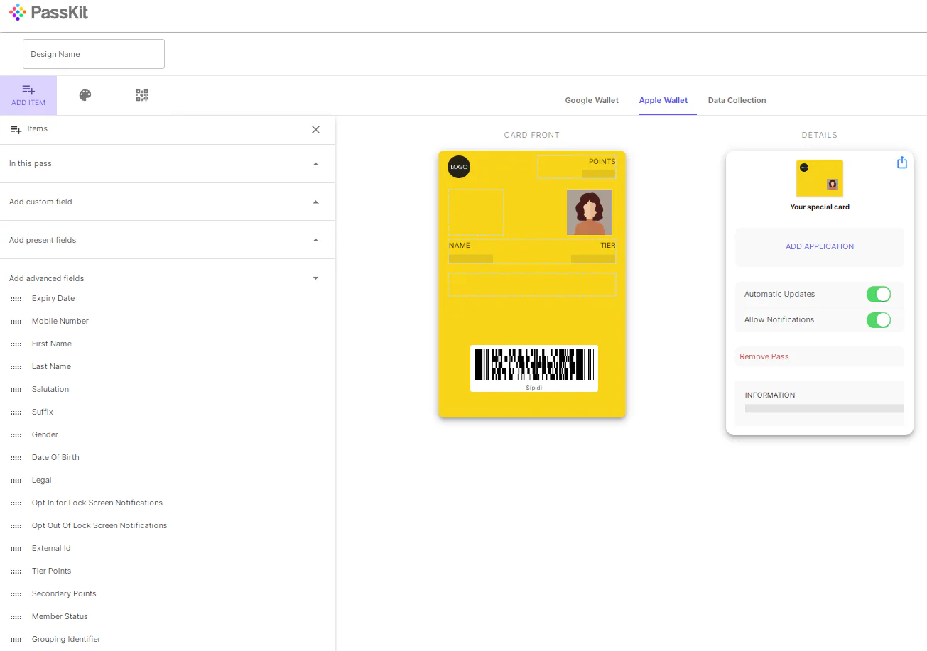 scannable membership cards
