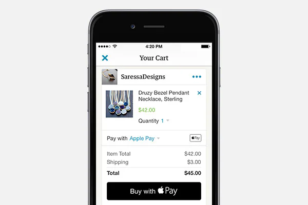 Apple Pay checkout in a mobile app
