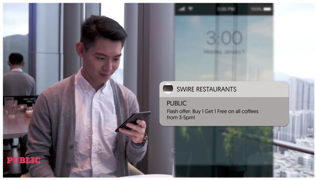 Mobile Wallet loyalty notification on a phone