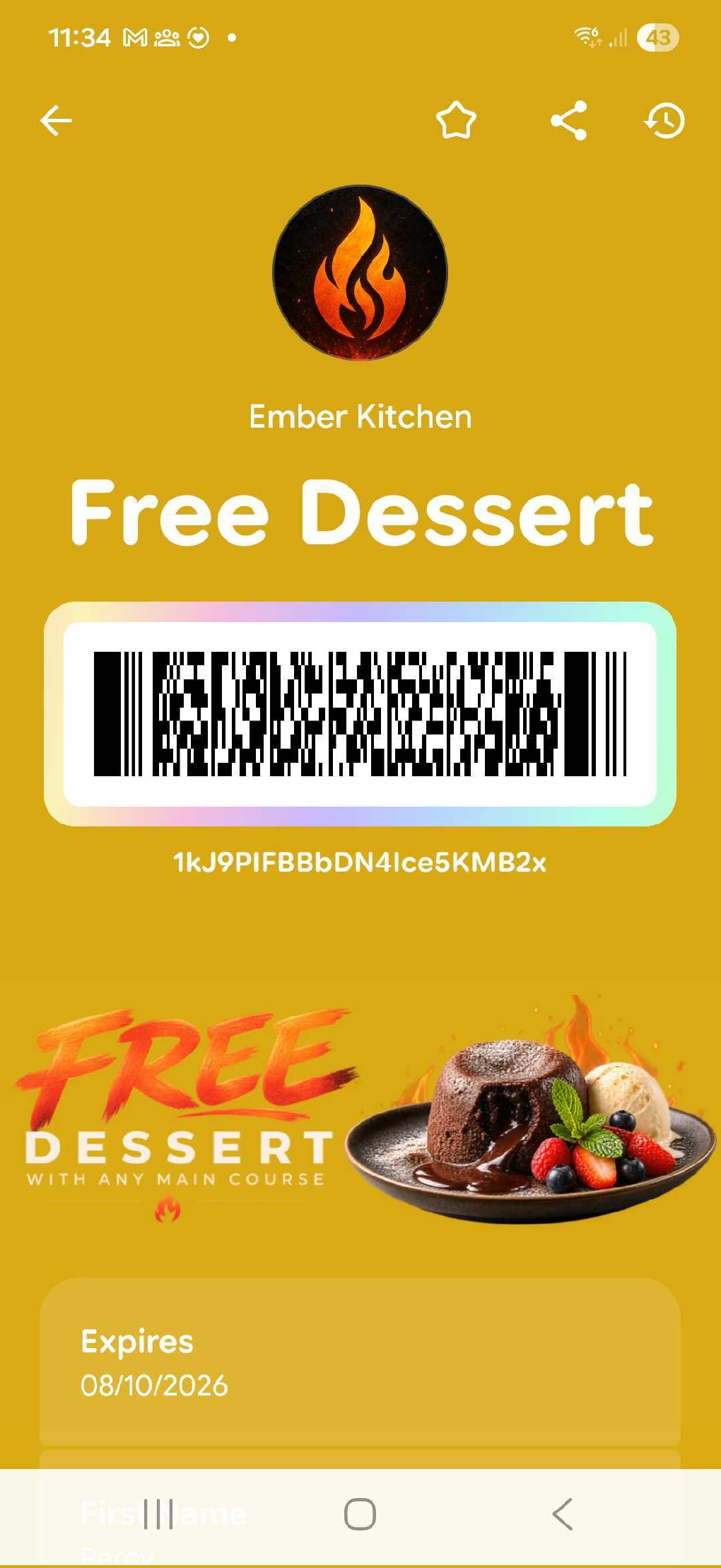 Coupon pass in Apple Wallet