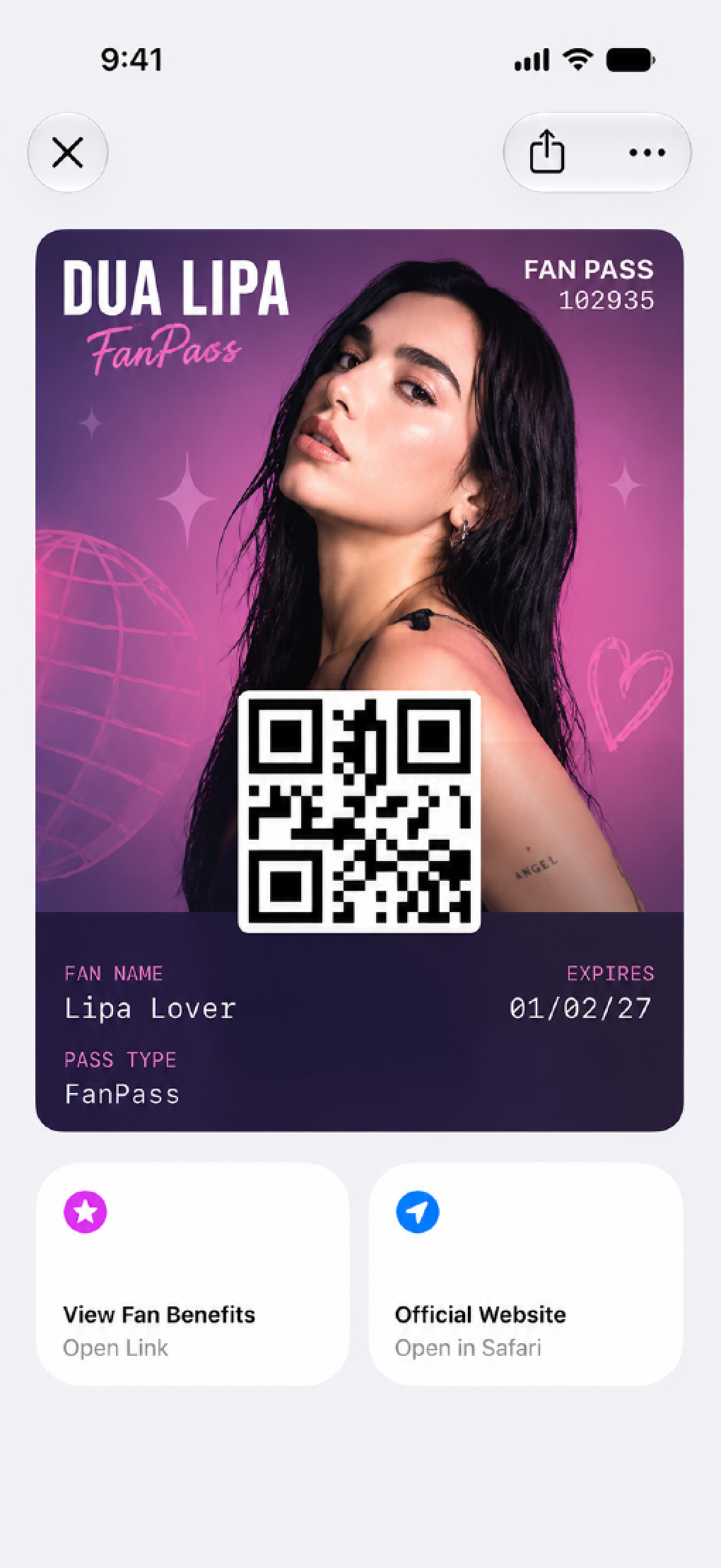 Fan pass in Apple Wallet