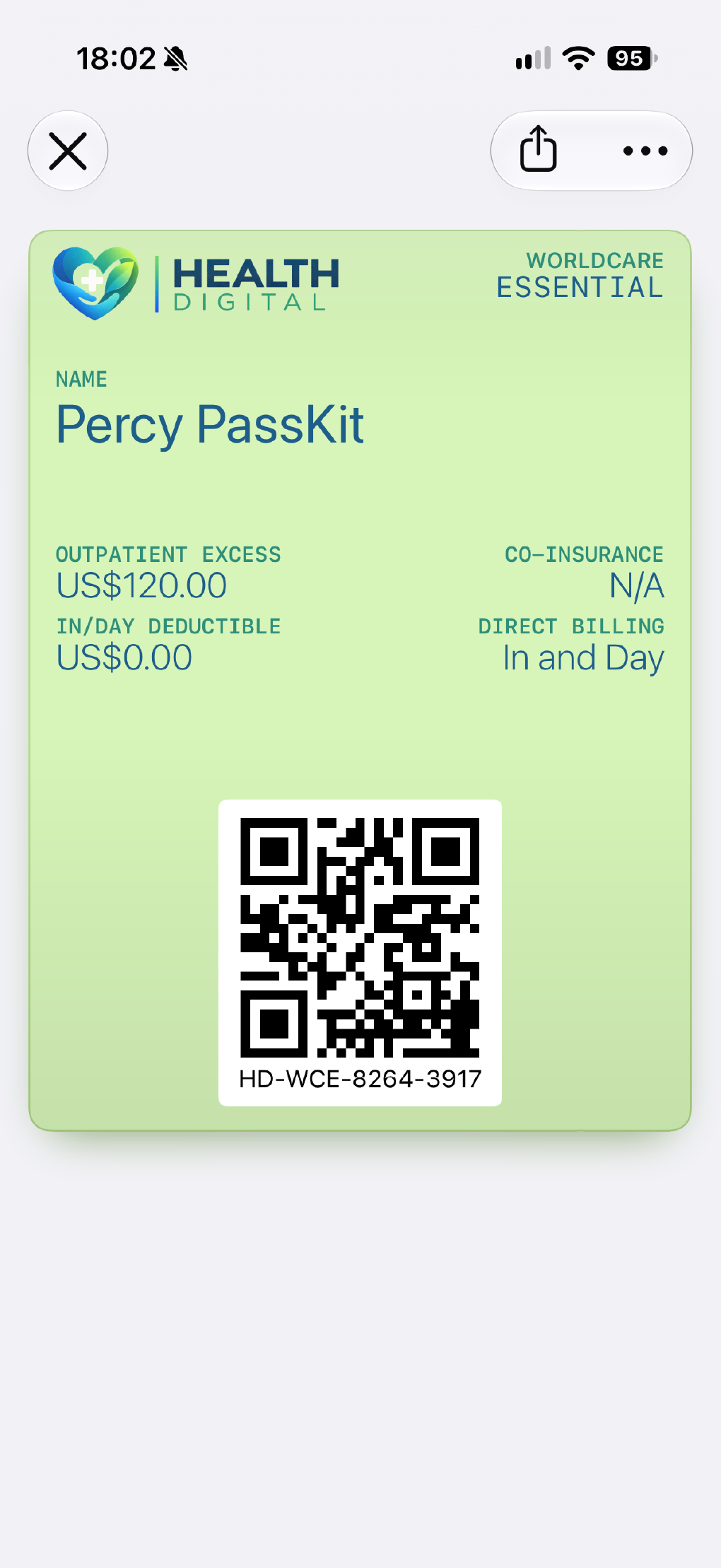 A digital insurance card in a mobile wallet, ready to retrieve when needed.